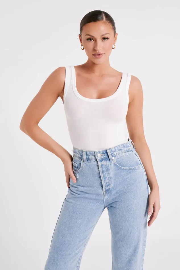 Women Meshki Tops Chandler Modal Tank Top 8211 White