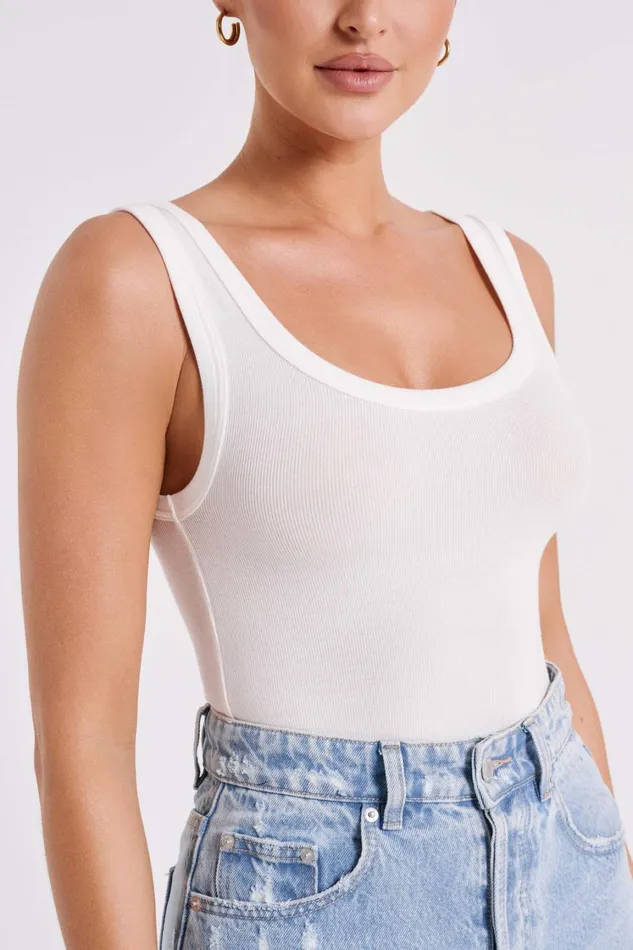 Women Meshki Tops Chandler Modal Tank Top 8211 White