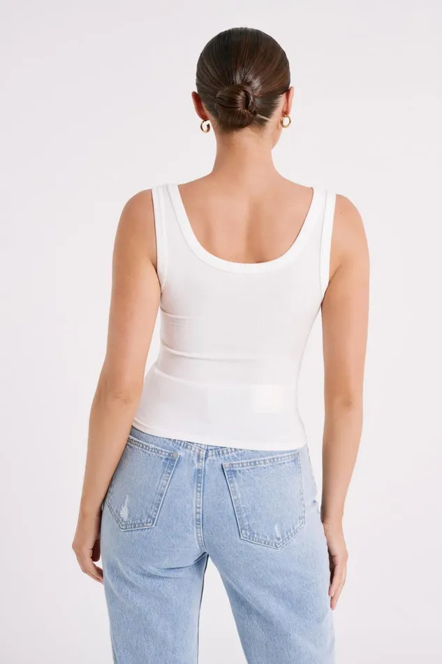 Women Meshki Tops Chandler Modal Tank Top 8211 White