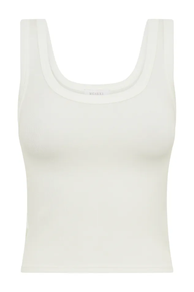Women Meshki Tops Chandler Modal Tank Top 8211 White