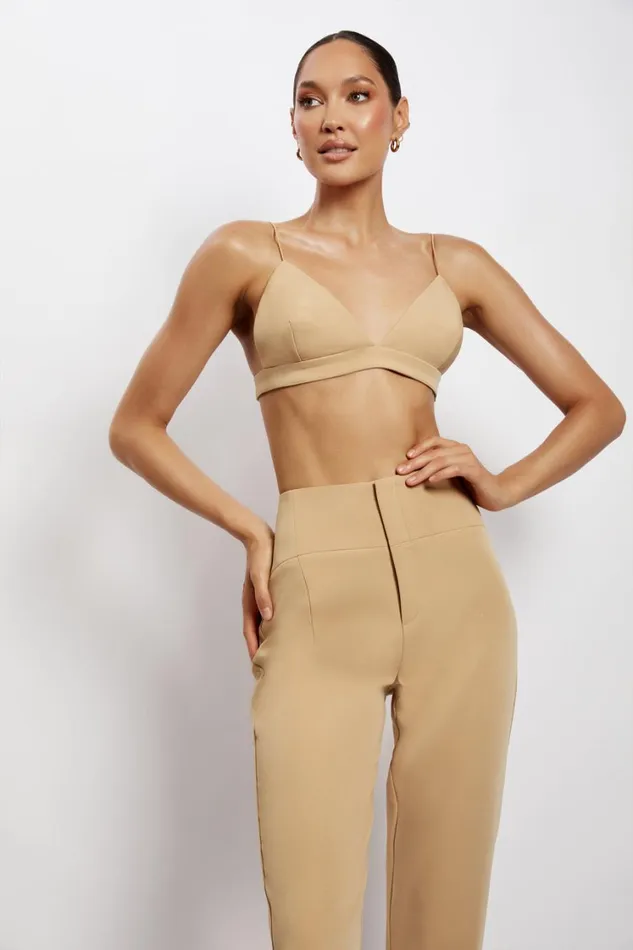 Women Meshki Tops Cynthia Triangle Bralette 8211 Camel Women Meshki Tops Cynthia Triangle Bralette 8211 Camel