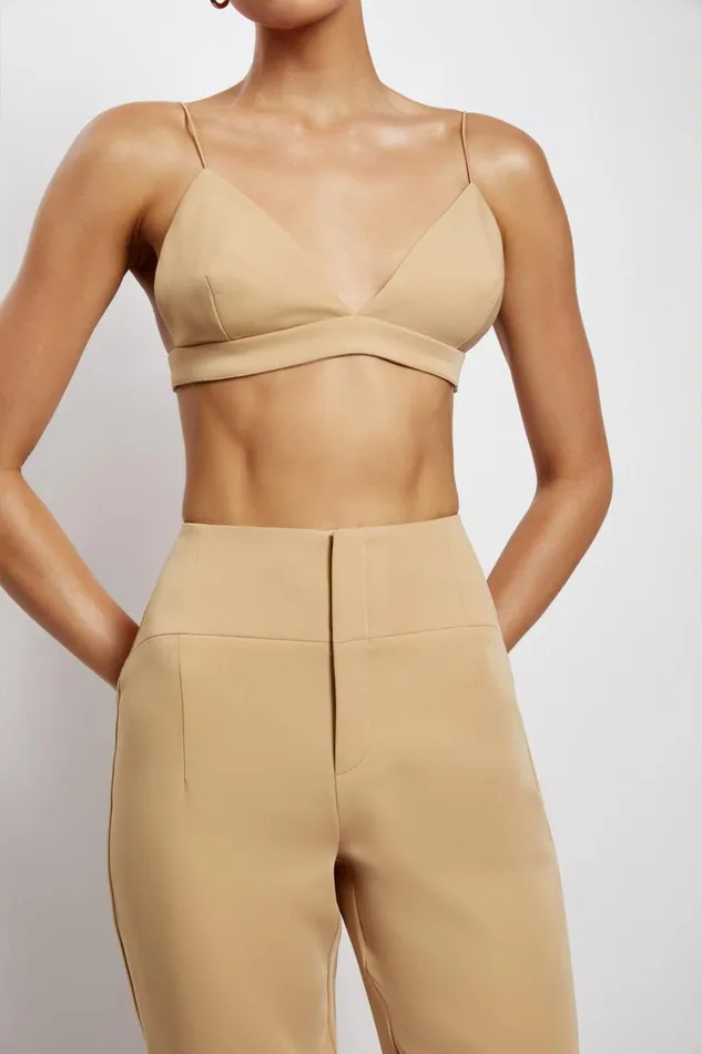 Women Meshki Tops Cynthia Triangle Bralette 8211 Camel Women Meshki Tops Cynthia Triangle Bralette 8211 Camel