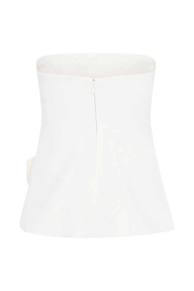 Women Meshki Tops Faith Strapless Suiting Top 8211 Ivory