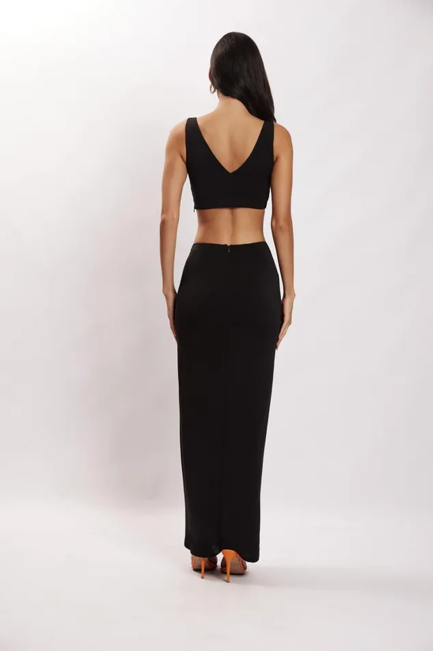 Women Meshki Tops Jacqui Triangle Hardware Crop Top 8211 Black Women Meshki Tops Jacqui Triangle Hardware Crop Top 8211 Black
