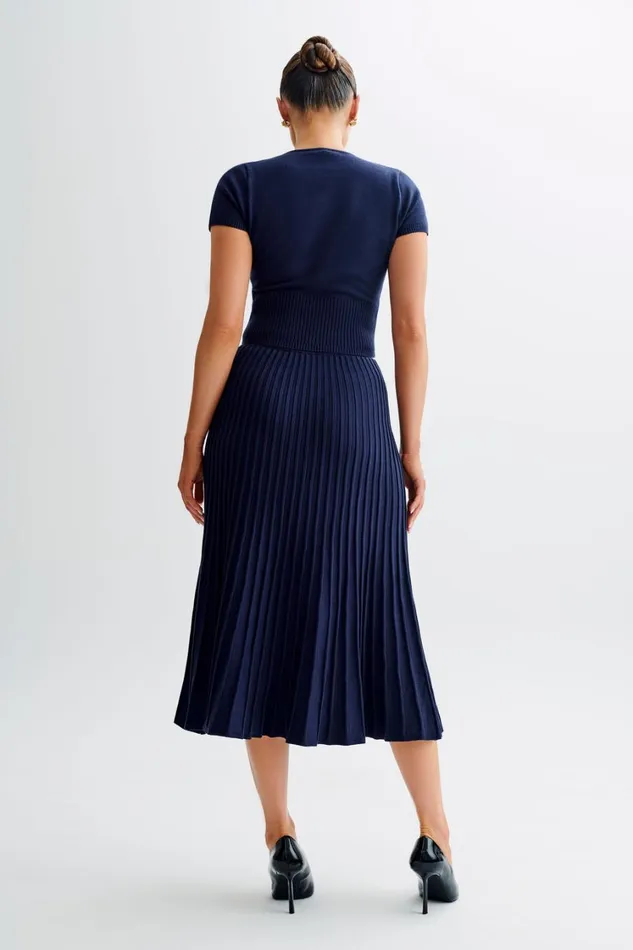 Women Meshki Tops Jolene Button Up Knit Top 8211 Navy