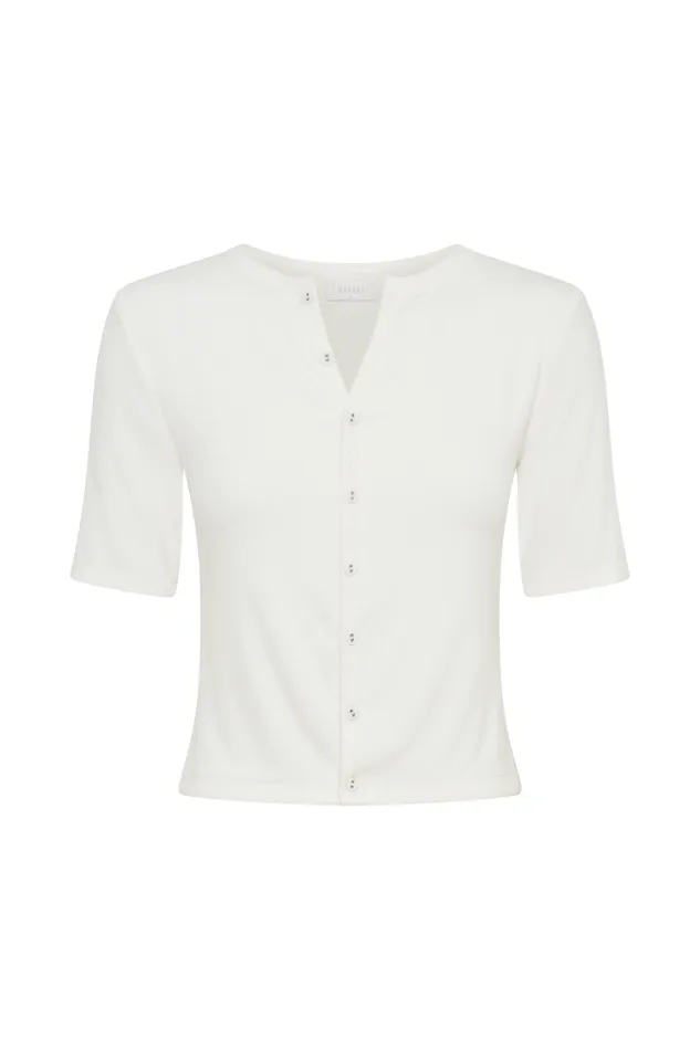 Women Meshki Tops Jonah Button Up Modal Top 8211 Ivory