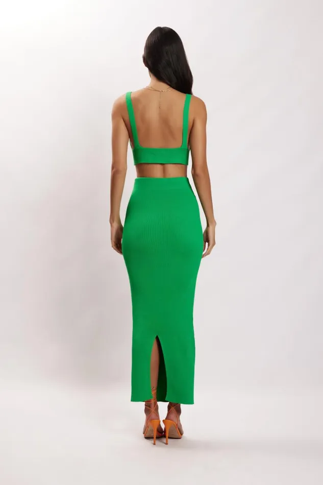 Women Meshki Tops Kaesha Twist Front Knit Top 8211 Green Women Meshki Tops Kaesha Twist Front Knit Top 8211 Green