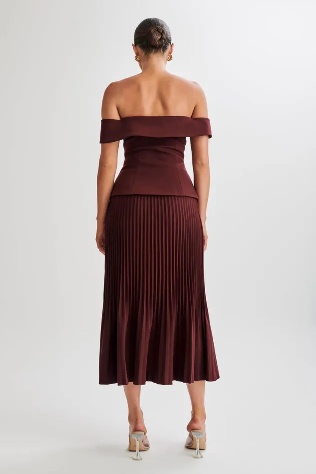 Women Meshki Tops Krista Strapless Suiting Top 8211 Plum