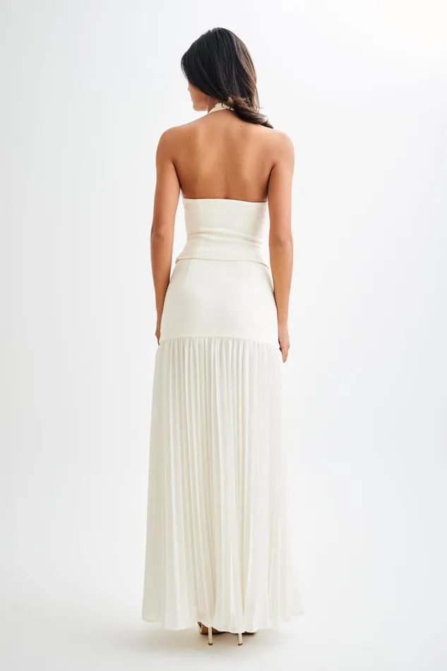 Women Meshki Tops Letitia Suiting Halter Top With Buckle 8211 Ivory