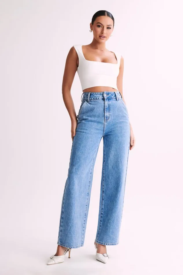 Women Meshki Tops Linley Recycled Nylon Cropped Top 8211 White