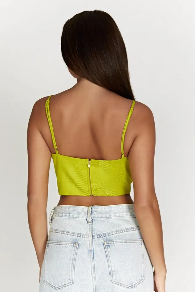 Women Meshki Tops Maggie Underwire Corset Top 8211 Chartreuse Women Meshki Tops Maggie Underwire Corset Top 8211 Chartreuse