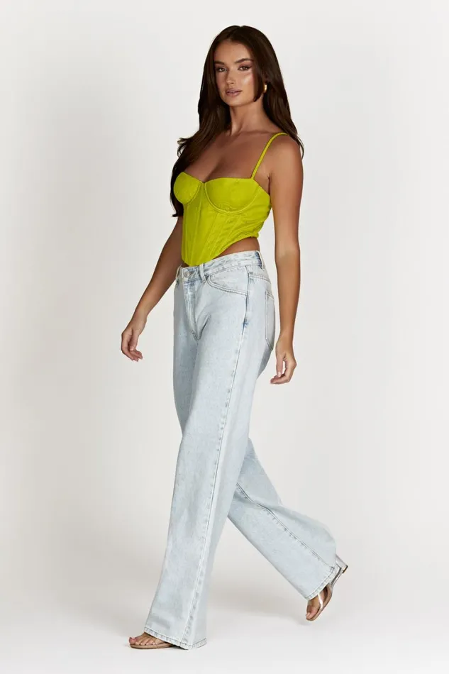 Women Meshki Tops Maggie Underwire Corset Top 8211 Chartreuse Women Meshki Tops Maggie Underwire Corset Top 8211 Chartreuse