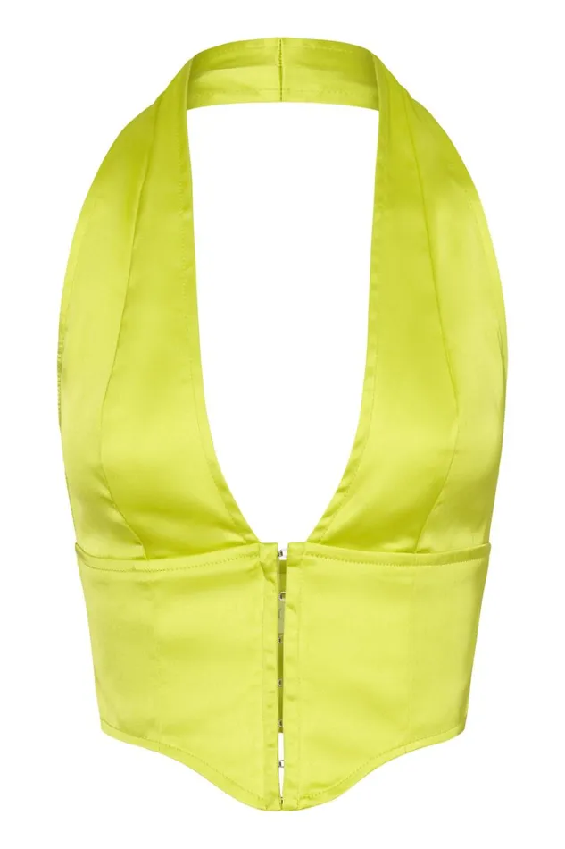 Women Meshki Tops Mallory Satin Corset Top 8211 Fresh Green Women Meshki Tops Mallory Satin Corset Top 8211 Fresh Green