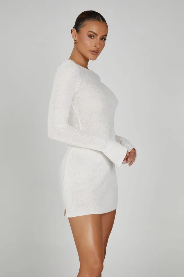 Women Meshki Tops Maribelle Knit Long Sleeve Top 8211 White