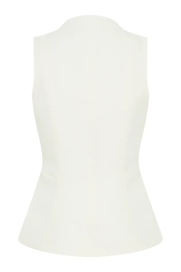 Women Meshki Tops Melinda Structured Vest Top 8211 Ivory