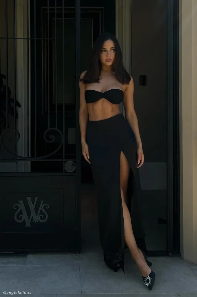 Women Meshki Tops Mia Strapless Twist Top 8211 Black