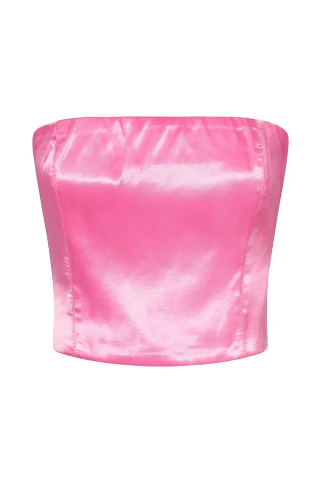 Women Meshki Tops Monique Satin Tube Top 8211 Bubblegum Pink Women Meshki Tops Monique Satin Tube Top 8211 Bubblegum Pink