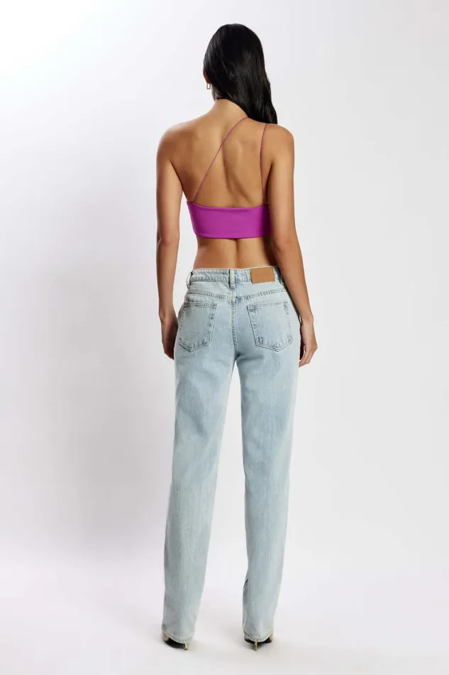 Women Meshki Tops Montana Ruched Cut Out Crop Top 8211 Violet Women Meshki Tops Montana Ruched Cut Out Crop Top 8211 Violet