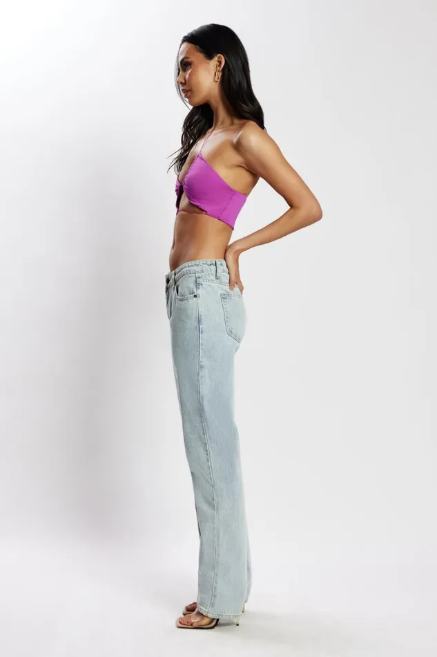 Women Meshki Tops Montana Ruched Cut Out Crop Top 8211 Violet Women Meshki Tops Montana Ruched Cut Out Crop Top 8211 Violet