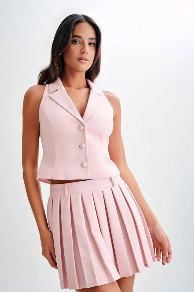 Women Meshki Tops Mura Suiting Vest 8211 Baby Pink