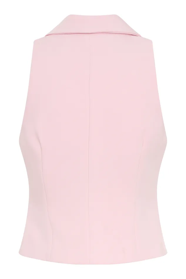 Women Meshki Tops Mura Suiting Vest 8211 Baby Pink