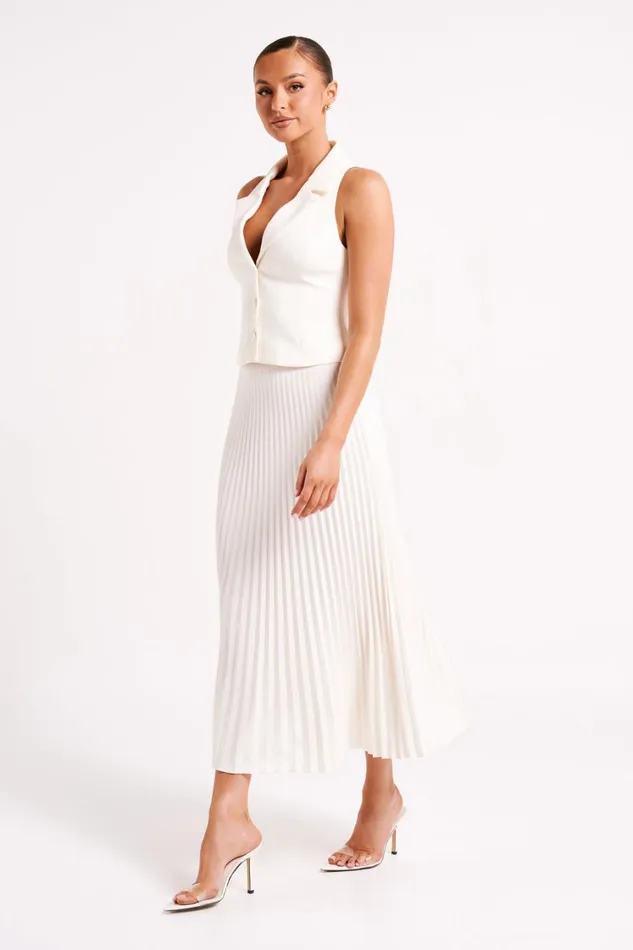 Women Meshki Tops Mura Suiting Vest 8211 Ivory