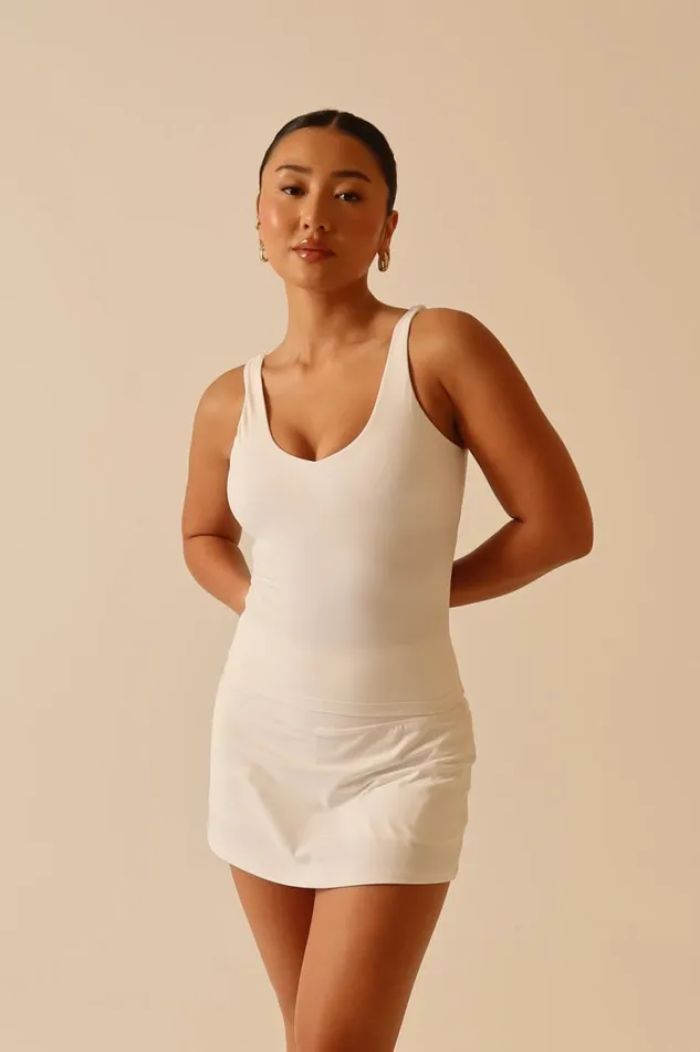 Women Meshki Tops Nadine Yoga Top 8211 White