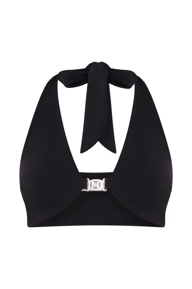 Women Meshki Tops Nicole Halter Crop Top 8211 Black Women Meshki Tops Nicole Halter Crop Top 8211 Black