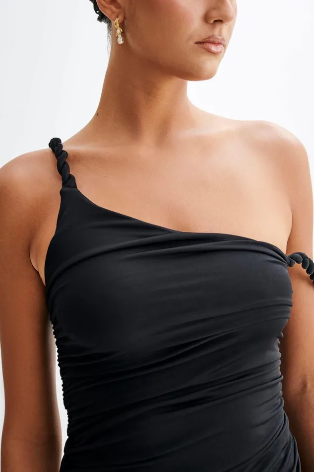 Women Meshki Tops Palmira Slinky Asymmetric Sleeveless Top 8211 Black