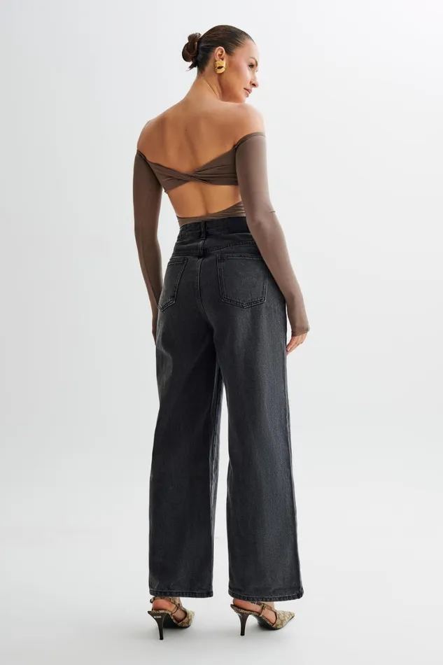 Women Meshki Tops Peta Off Shoulder Modal Long Sleeve Bodysuit 8211 Coco