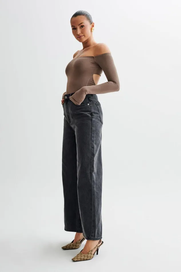 Women Meshki Tops Peta Off Shoulder Modal Long Sleeve Bodysuit 8211 Coco