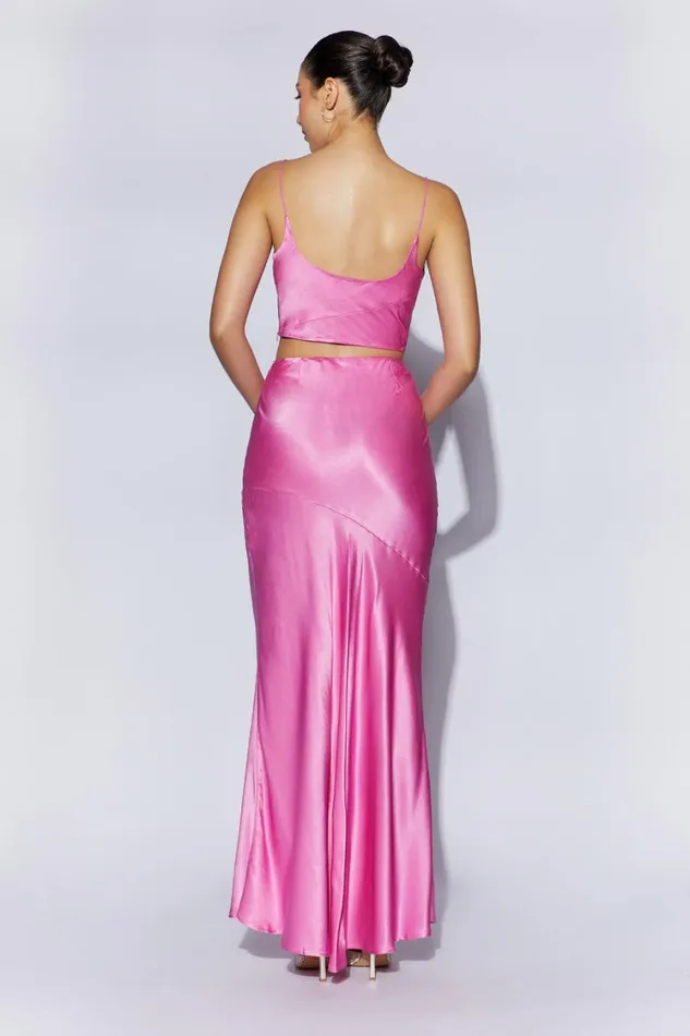 Women Meshki Tops Poppy Satin Cowl Neck Top 8211 Pink Women Meshki Tops Poppy Satin Cowl Neck Top 8211 Pink