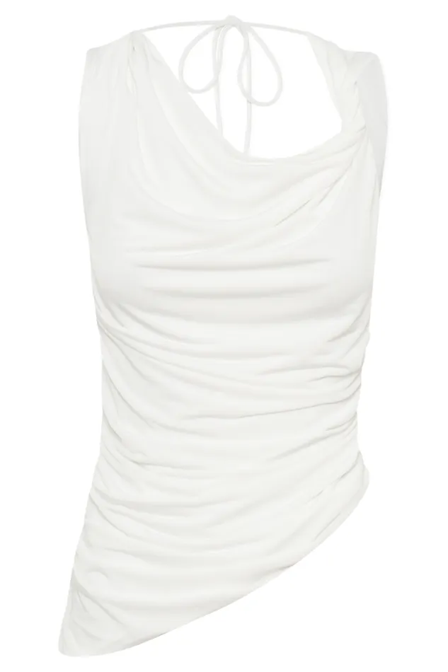 Women Meshki Tops Prianyka Slinky Sleeveless Top 8211 White