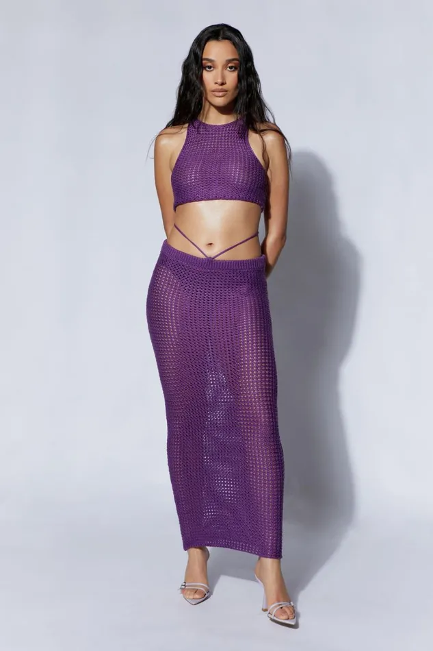 Women Meshki Tops Raquel Crochet Lace Up Back Top 8211 Grape Women Meshki Tops Raquel Crochet Lace Up Back Top 8211 Grape