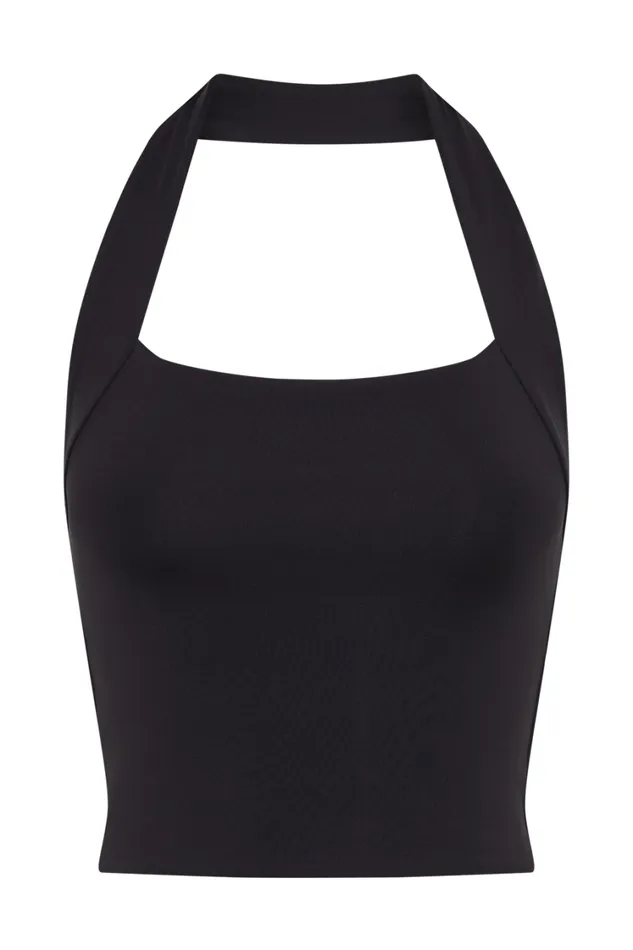 Women Meshki Tops Renee Halter Top 8211 Black