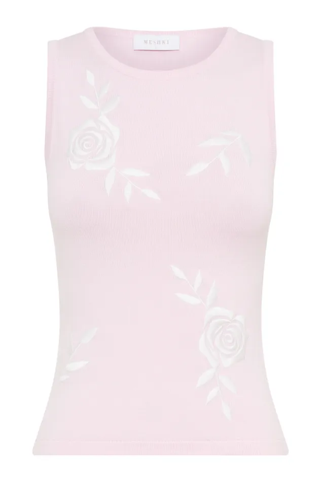 Women Meshki Tops Tallulah Rose Knit Top 8211 Fairy Floss Pink