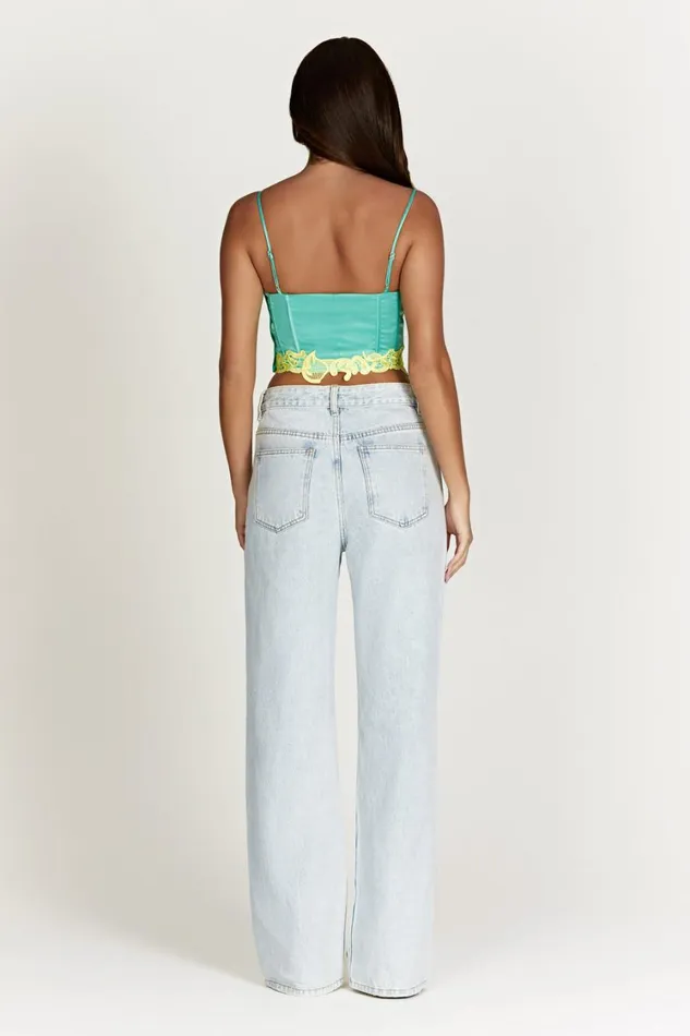 Women Meshki Tops Tatiana Corset Top With Lace 8211 Mint Women Meshki Tops Tatiana Corset Top With Lace 8211 Mint