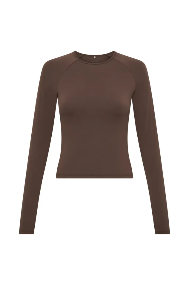 Women Meshki Tops Venus Long Sleeve Top 8211 Dark Chocolate
