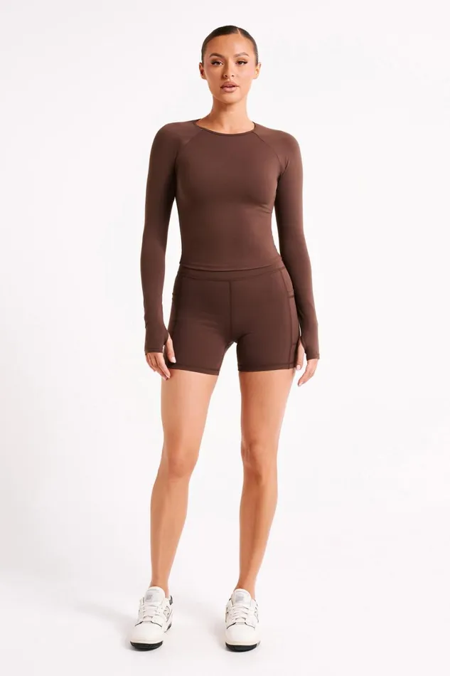 Women Meshki Tops Venus Long Sleeve Top 8211 Dark Chocolate