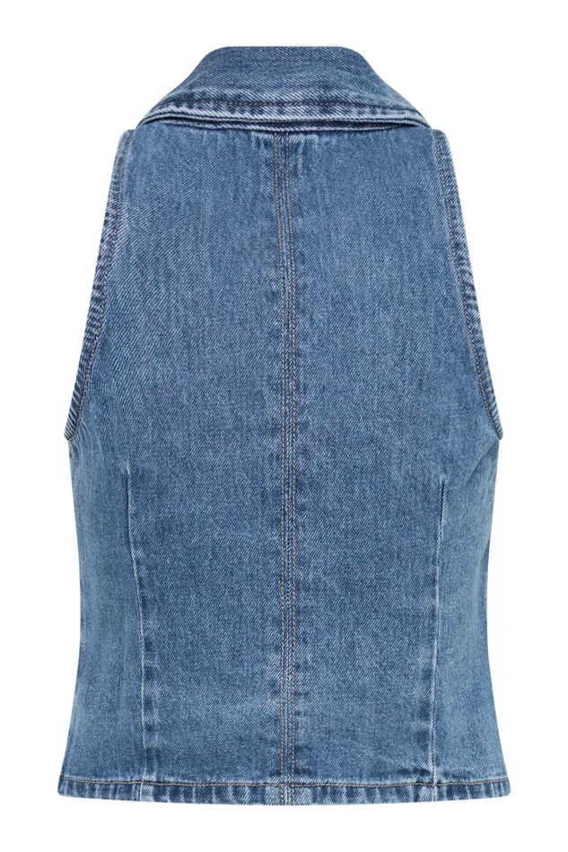 Women Meshki Tops Vivienne Denim Vest 8211 70039S Blue
