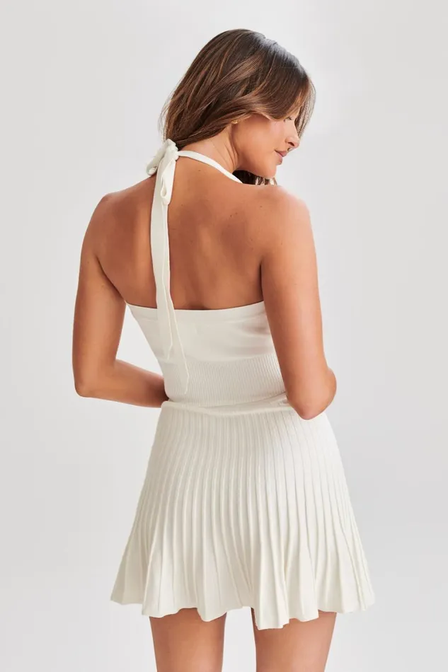 Women Meshki Tops Wendy Halter Knit Top 8211 Ivory