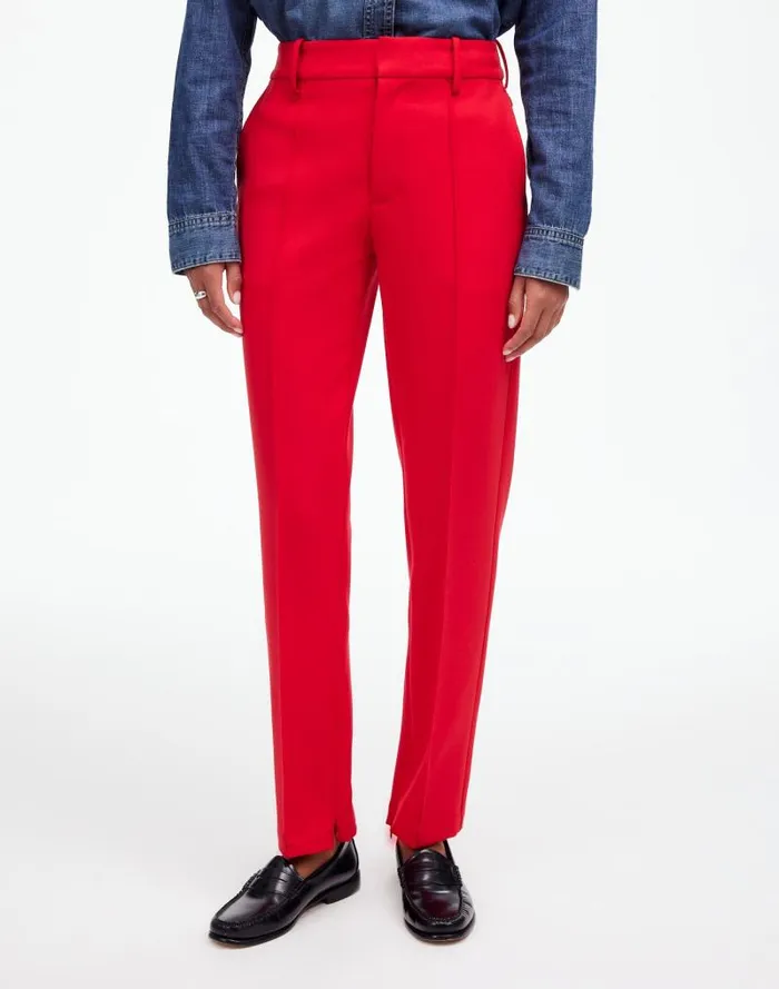Women MidRise Slim Ankle Pant Bright Cherry Madewell Pants