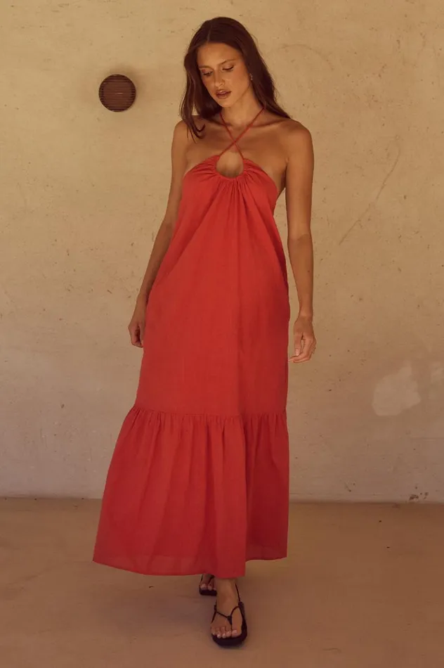 Women Midi Dresses Runaway The Label ABISS MIDI DRESS Jaffa