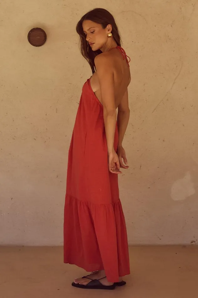 Women Midi Dresses Runaway The Label ABISS MIDI DRESS Jaffa