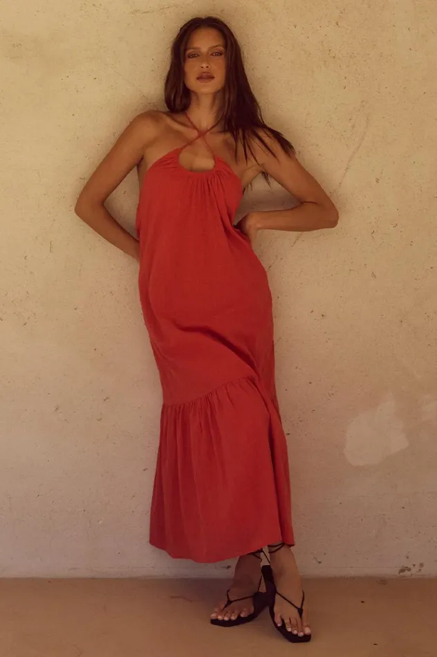Women Midi Dresses Runaway The Label ABISS MIDI DRESS Jaffa