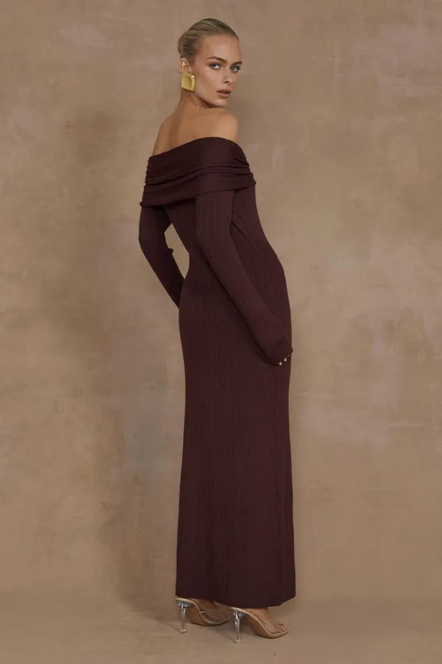 Women Midi Dresses Runaway The Label AIRILIE MIDI DRESS Brown
