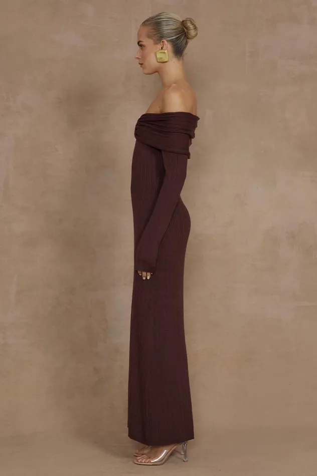 Women Midi Dresses Runaway The Label AIRILIE MIDI DRESS Brown