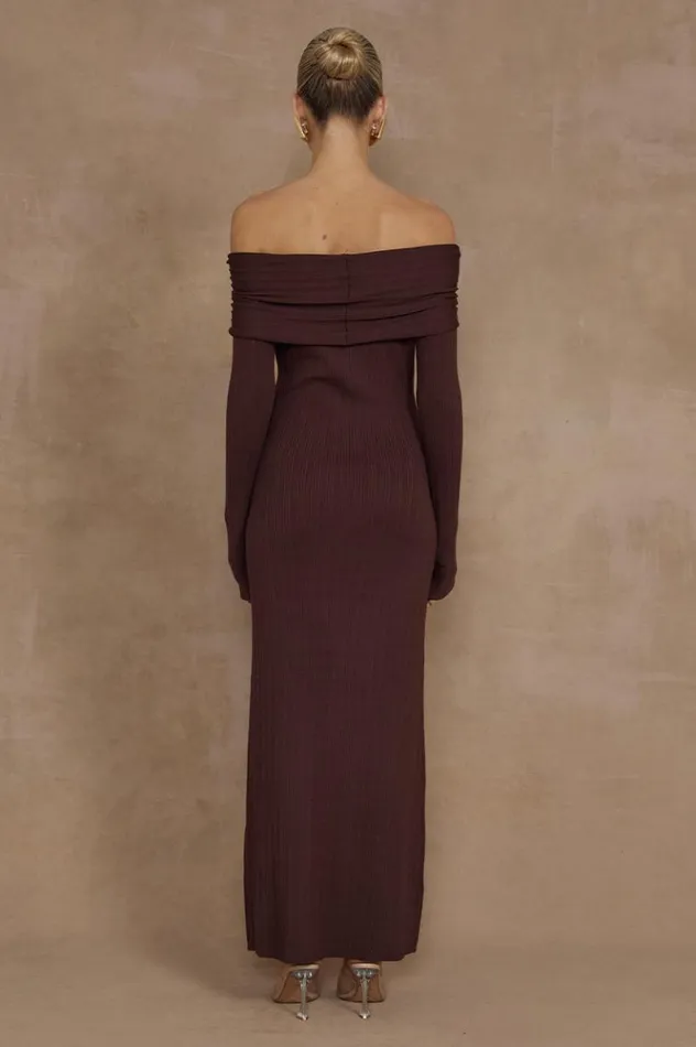 Women Midi Dresses Runaway The Label AIRILIE MIDI DRESS Brown