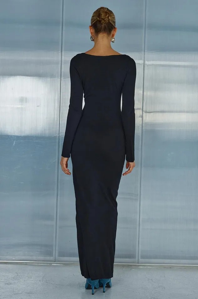 Women Midi Dresses Runaway The Label AUBREY MIDI DRESS Black