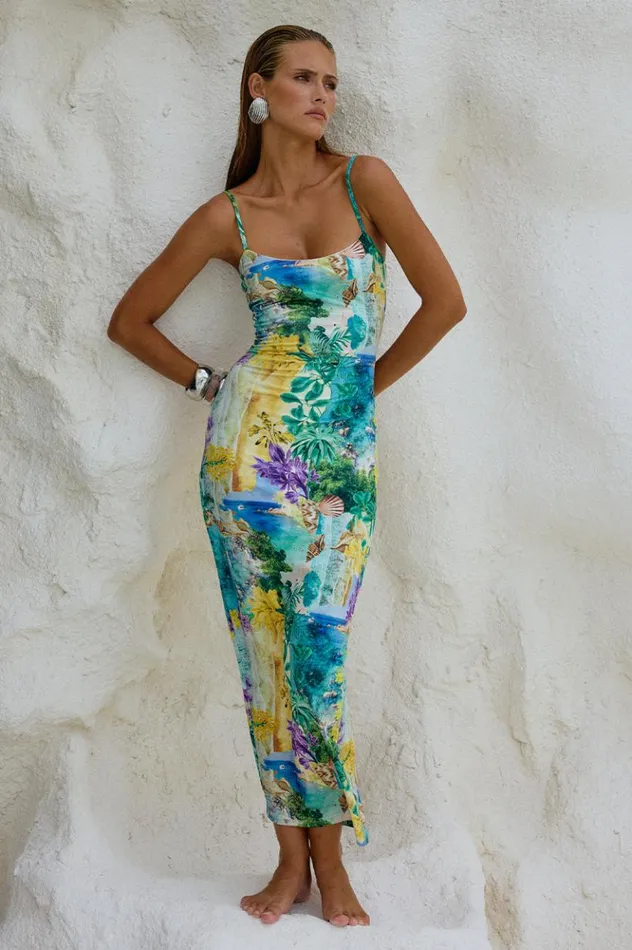 Women Midi Dresses Runaway The Label DEIA MIDI DRESS Esme Print